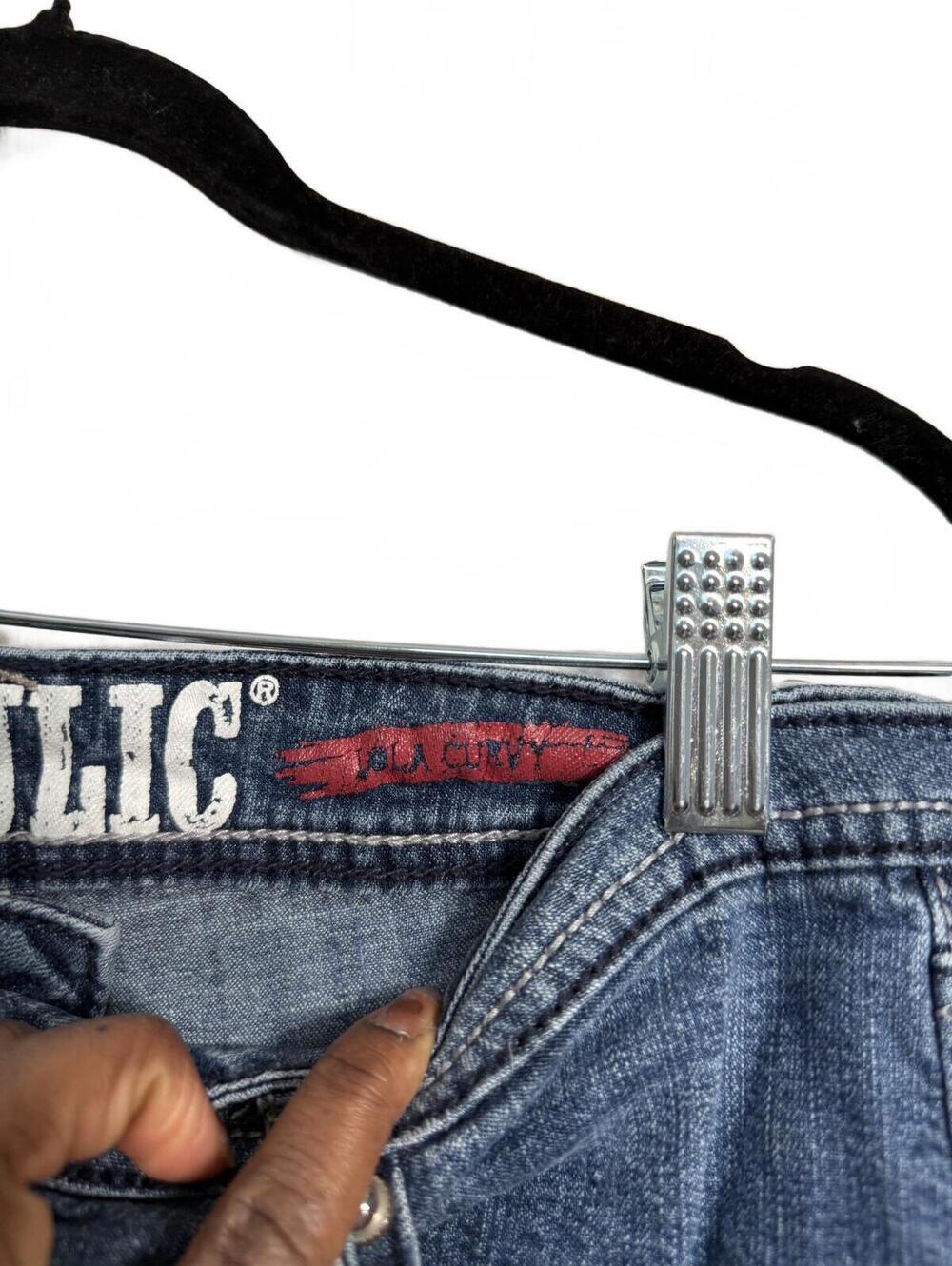 Y2K Hydraulic Denim Shorts with Embellished Back Pockets - Picture 6 of 6